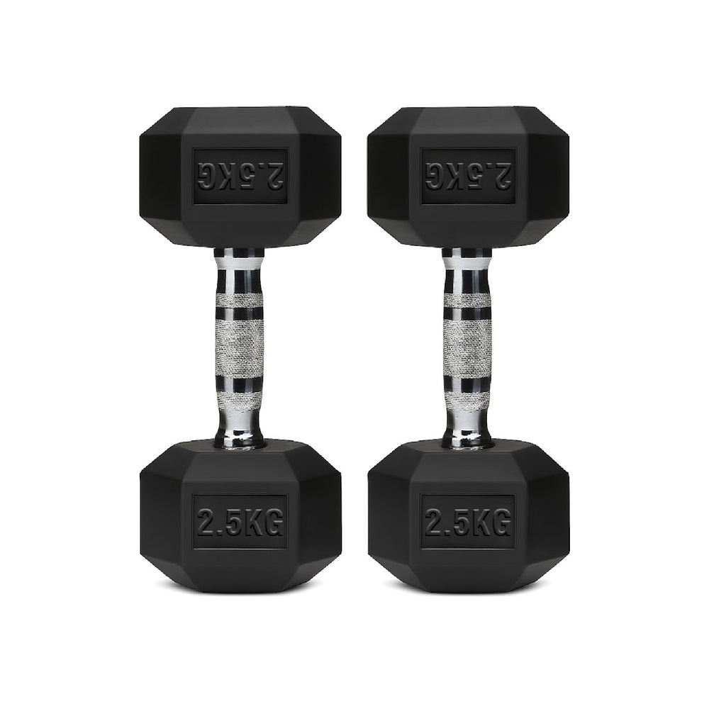 Hex Dumbbell Pairs – Rubber Hex Dumbbells for Home Gym