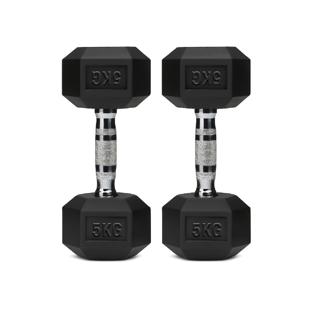 Hex Dumbbell Set – Rubber-Coated Weights for Home & Gym UK
