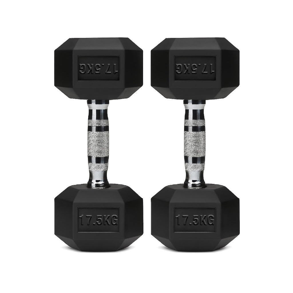 Hex Dumbbell Set – Rubber-Coated Weights for Home & Gym UK