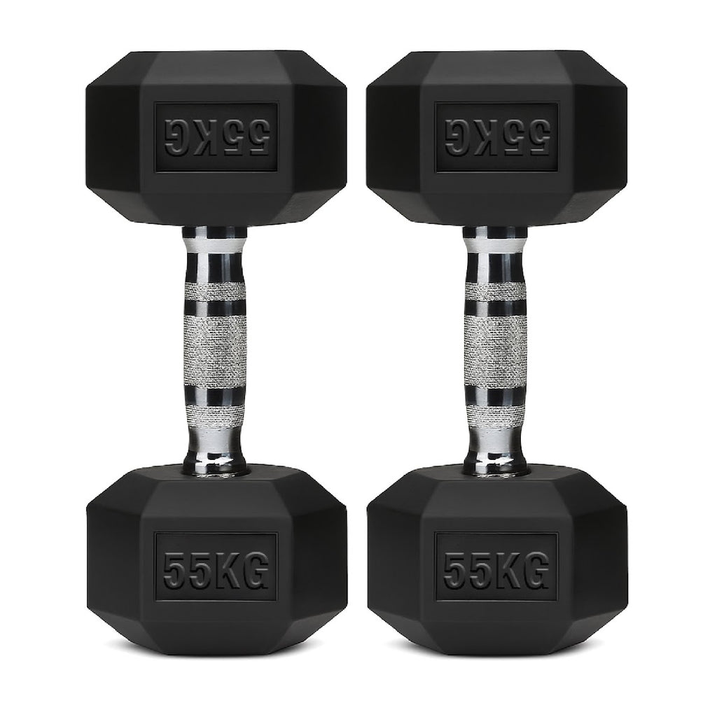 Hex Dumbbell Set – Rubber-Coated Weights for Home & Gym UK