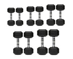 Hex Dumbbell Set – Rubber-Coated Weights for Home & Gym UK
