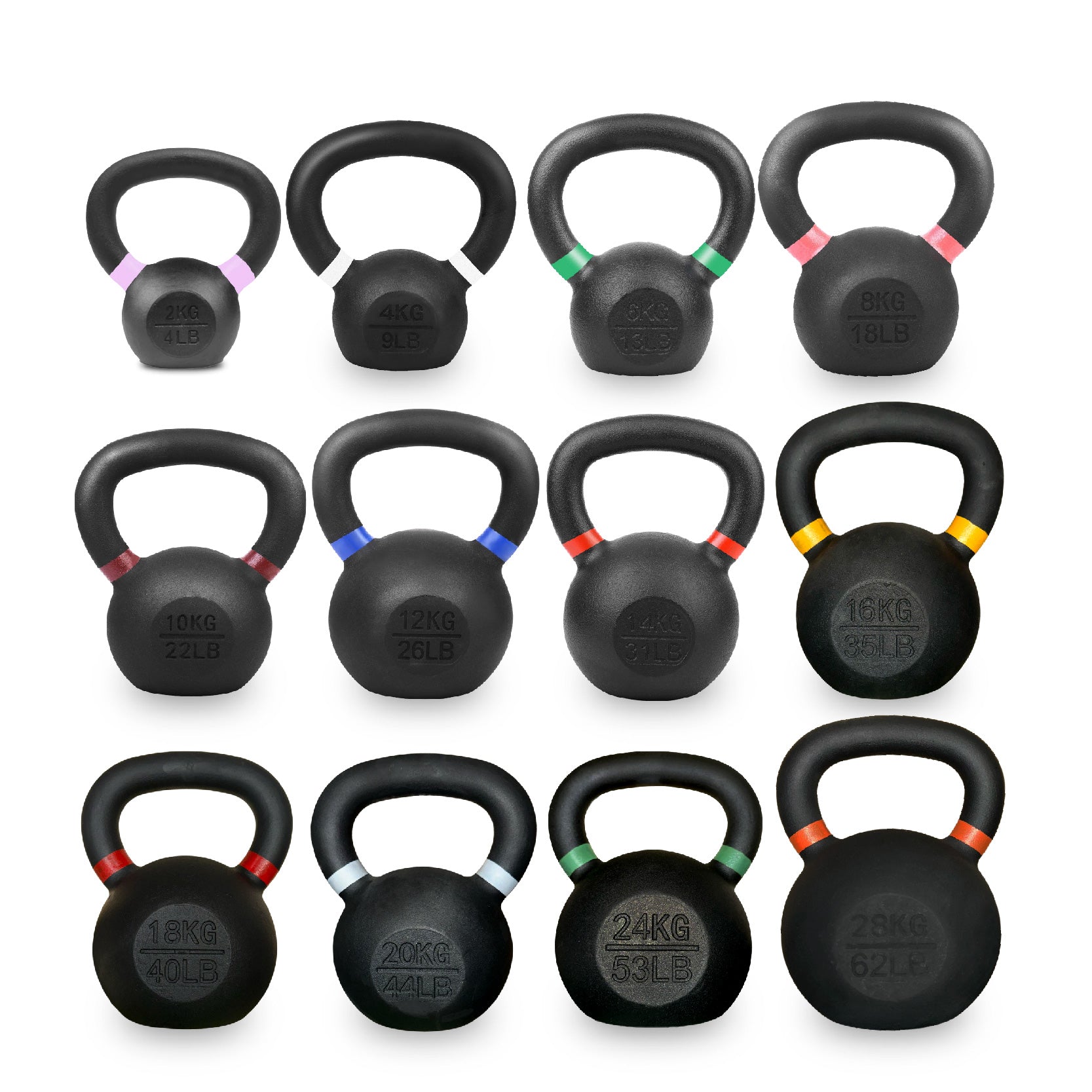 Cast Iron Kettlebell Weights – 2kg to 40kg