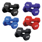 Neoprene hex dumbbells with 5 tier Storage Rack