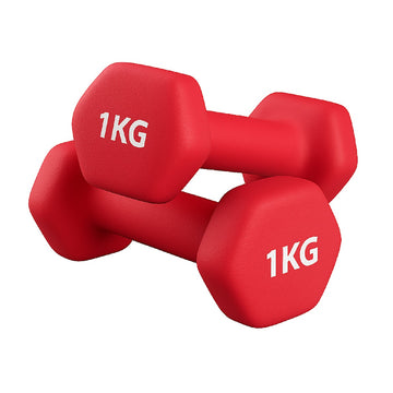 Colour coded neoprene dumbbells 0.5–10kg UK