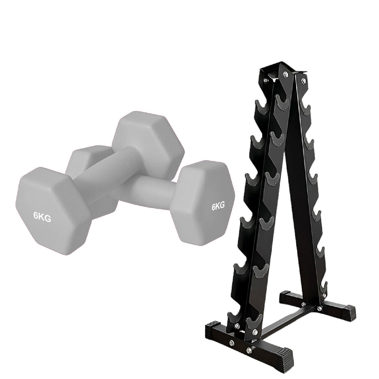 Neoprene Dumbbell Set (Pairs 0.5–10 kg) | Non-Slip Hex Dumbbell Weights UK