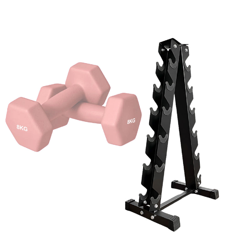 Neoprene Dumbbell Set (Pairs 0.5–10 kg) | Non-Slip Hex Dumbbell Weights UK