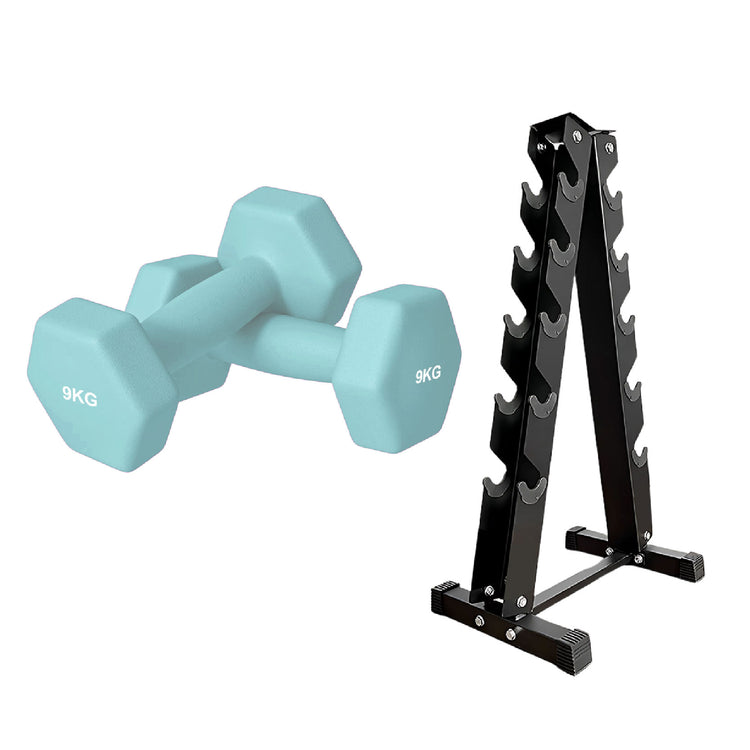 Neoprene Dumbbell Set (Pairs 0.5–10 kg) | Non-Slip Hex Dumbbell Weights UK