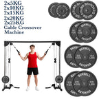 Home Gym Cable Crossover Machine – Adjustable Dual Pulley System