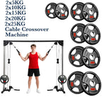 Home Gym Cable Crossover Machine – Adjustable Dual Pulley System