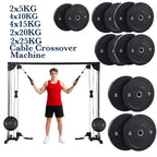 Home Gym Cable Crossover Machine – Adjustable Dual Pulley System