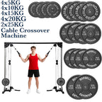 Home Gym Cable Crossover Machine – Adjustable Dual Pulley System