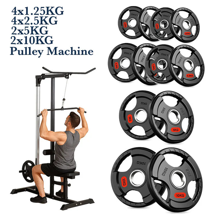 Exercise Pulley Machine Power Tower – Adjustable Seat & Cables