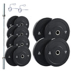 Olympic Bumper Weight Plates – Rubber Coated 2-Inch Disc Set