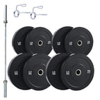 Olympic Bumper Weight Plates – Rubber Coated 2-Inch Disc Set
