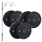 Olympic Bumper Weight Plates – Rubber Coated 2-Inch Disc Set