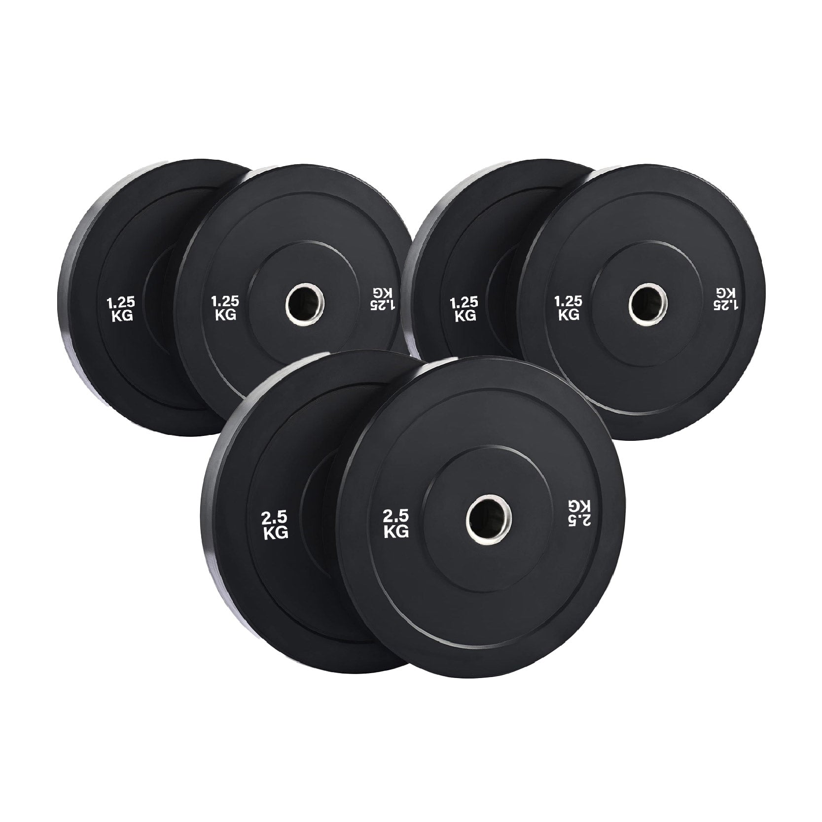 Olympic Bumper Weight Plates – Rubber Coated 2-Inch Disc Set