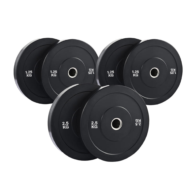 Olympic Bumper Weight Plates – Rubber Coated 2-Inch Disc Set