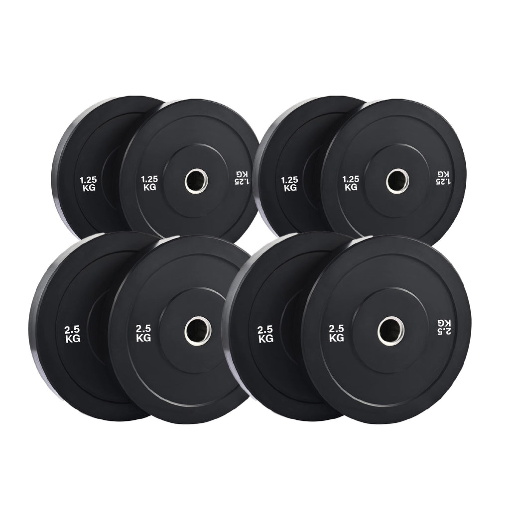 Olympic Bumper Weight Plates – Rubber Coated 2-Inch Disc Set