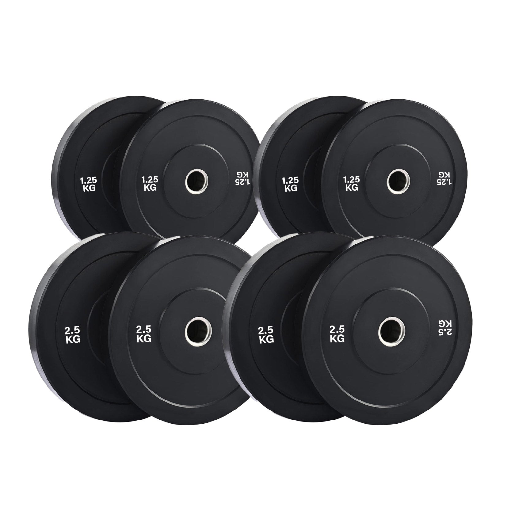 Olympic Bumper Weight Plates – Rubber Coated 2-Inch Disc Set