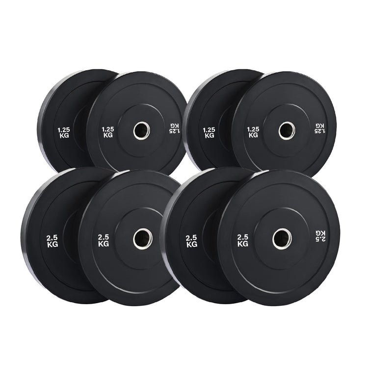 Olympic Bumper Weight Plates – Rubber Coated 2-Inch Disc Set