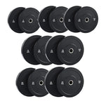 Olympic Bumper Weight Plates – Rubber Coated 2-Inch Disc Set