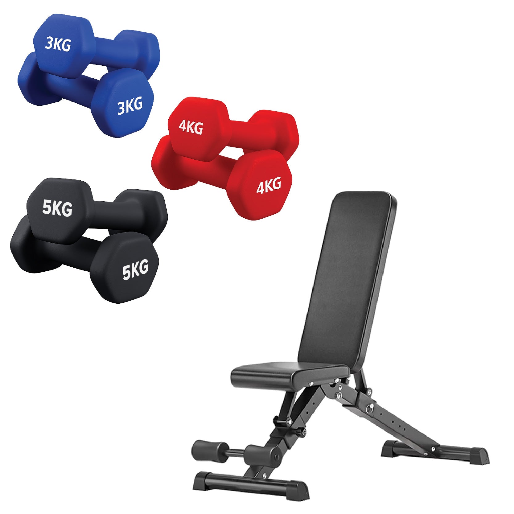 3 Tier Neoprene Hex Dumbbell Tree Rack – Heavy Duty Dumbbell Storage Rack for Home Gym