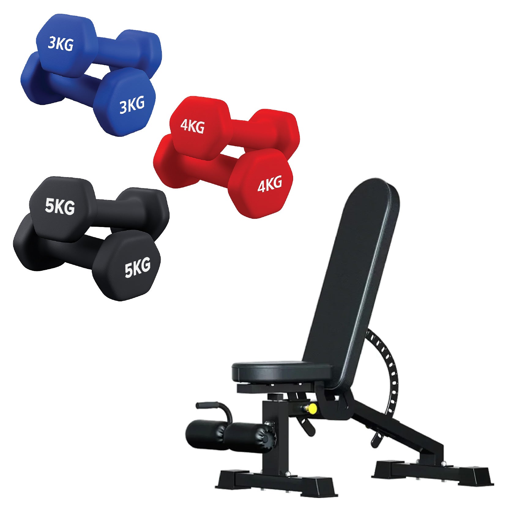 3 Tier Neoprene Hex Dumbbell Tree Rack – Heavy Duty Dumbbell Storage Rack for Home Gym