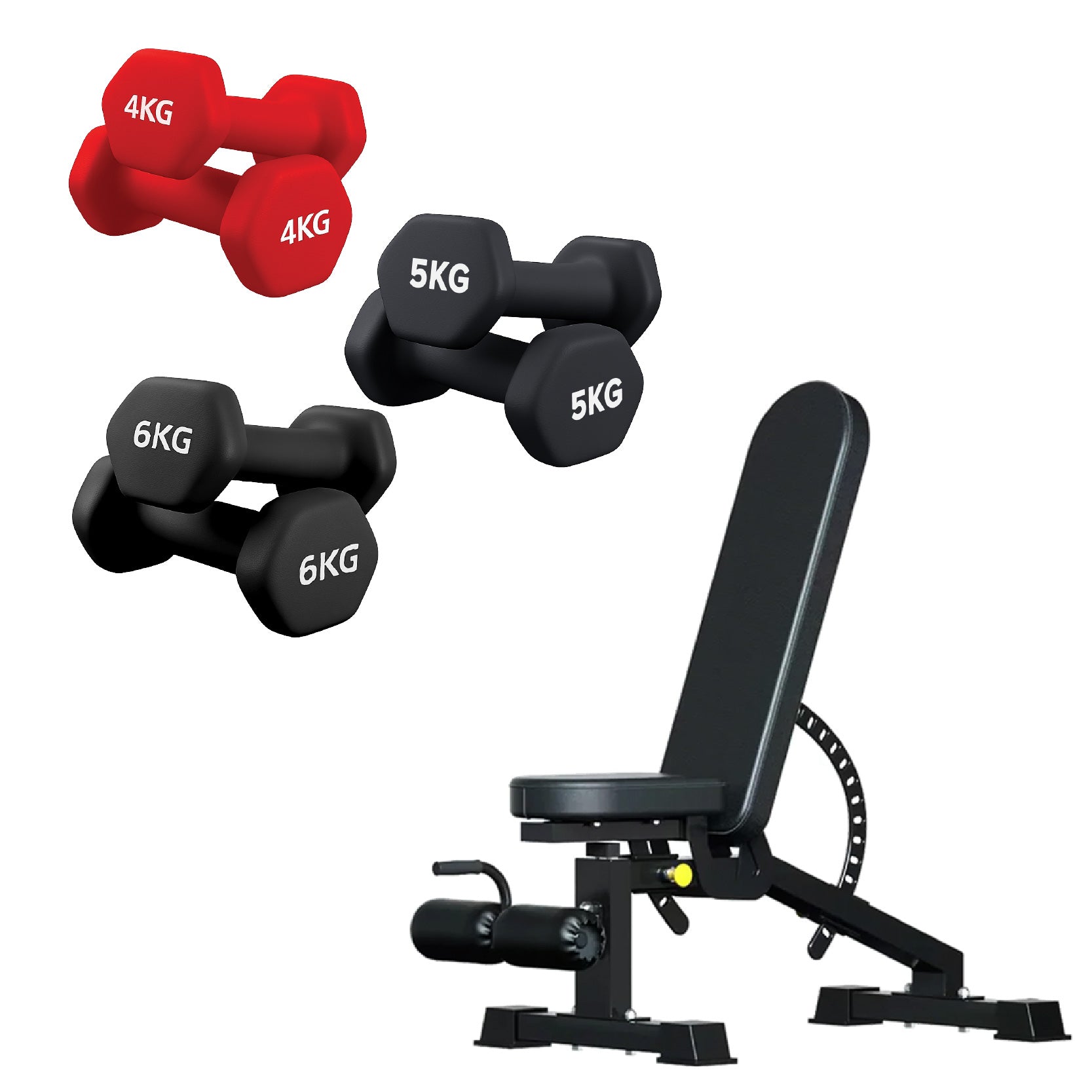 3 Tier Neoprene Hex Dumbbell Tree Rack – Heavy Duty Dumbbell Storage Rack for Home Gym