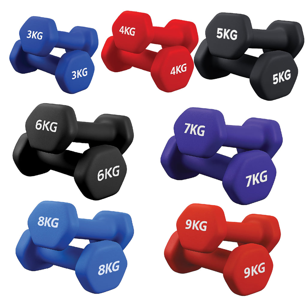 Neoprene Dumbbells Pair – Home Gym Hand Weights for Exercise & Fitness Training