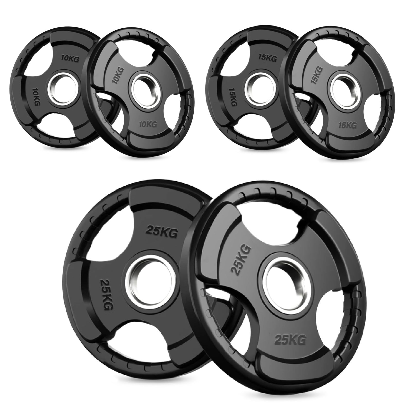 Tri Grip Cast Iron Weight Plates | 1.25kg to 25kg in UK