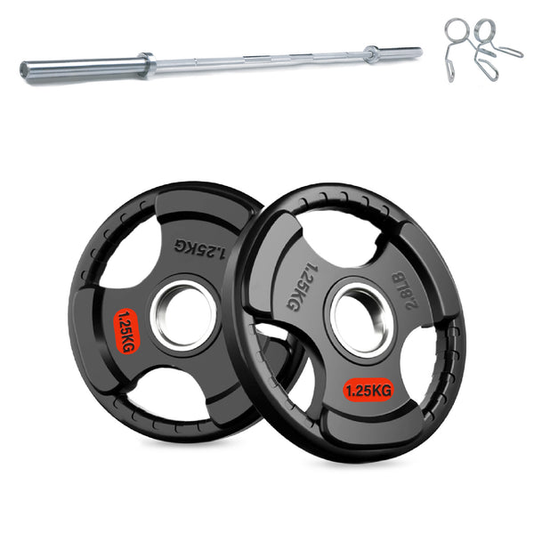 Olympic tri grip cast iron weight plates for home gym UK