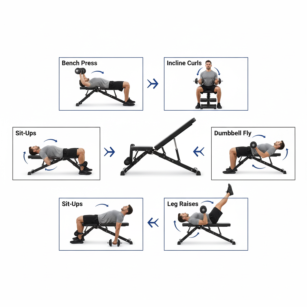 Foldable Adjustable Workout Bench | HomeGymDeals UK