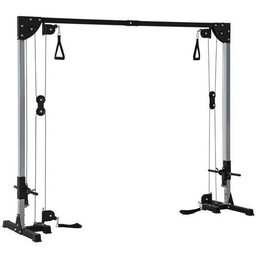 Home Gym Cable Crossover Machine – Adjustable Dual Pulley System
