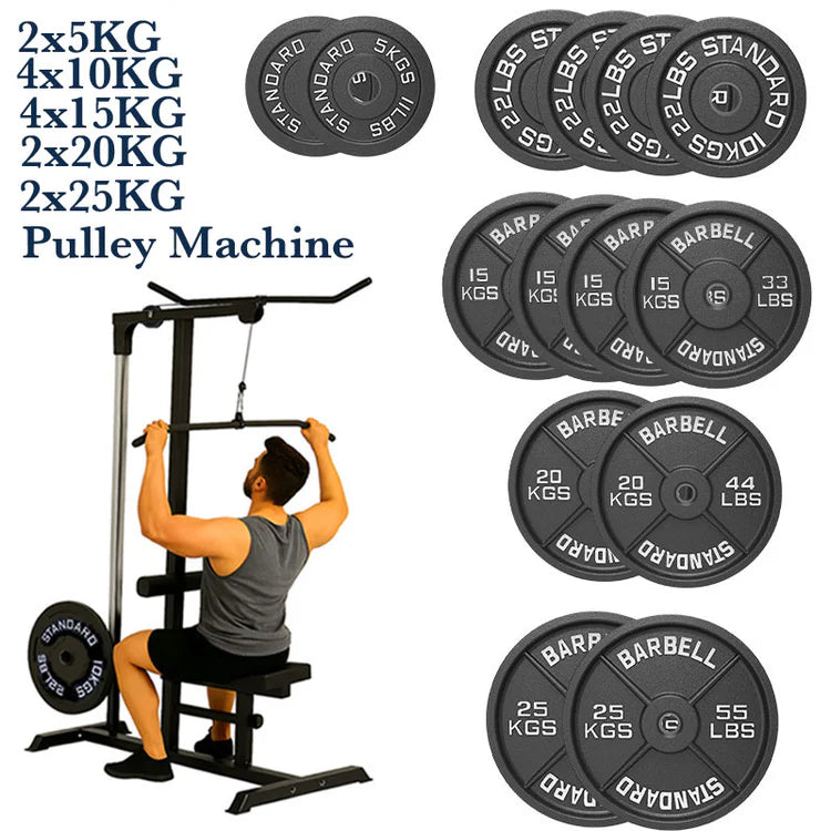 Exercise Pulley Machine Power Tower – Adjustable Seat & Cables