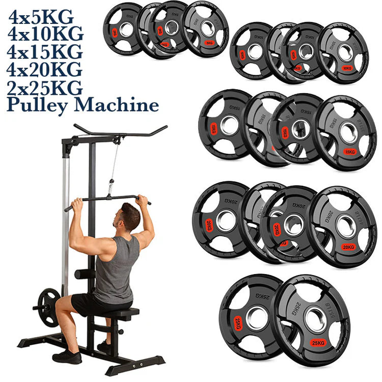 Exercise Pulley Machine Power Tower – Adjustable Seat & Cables
