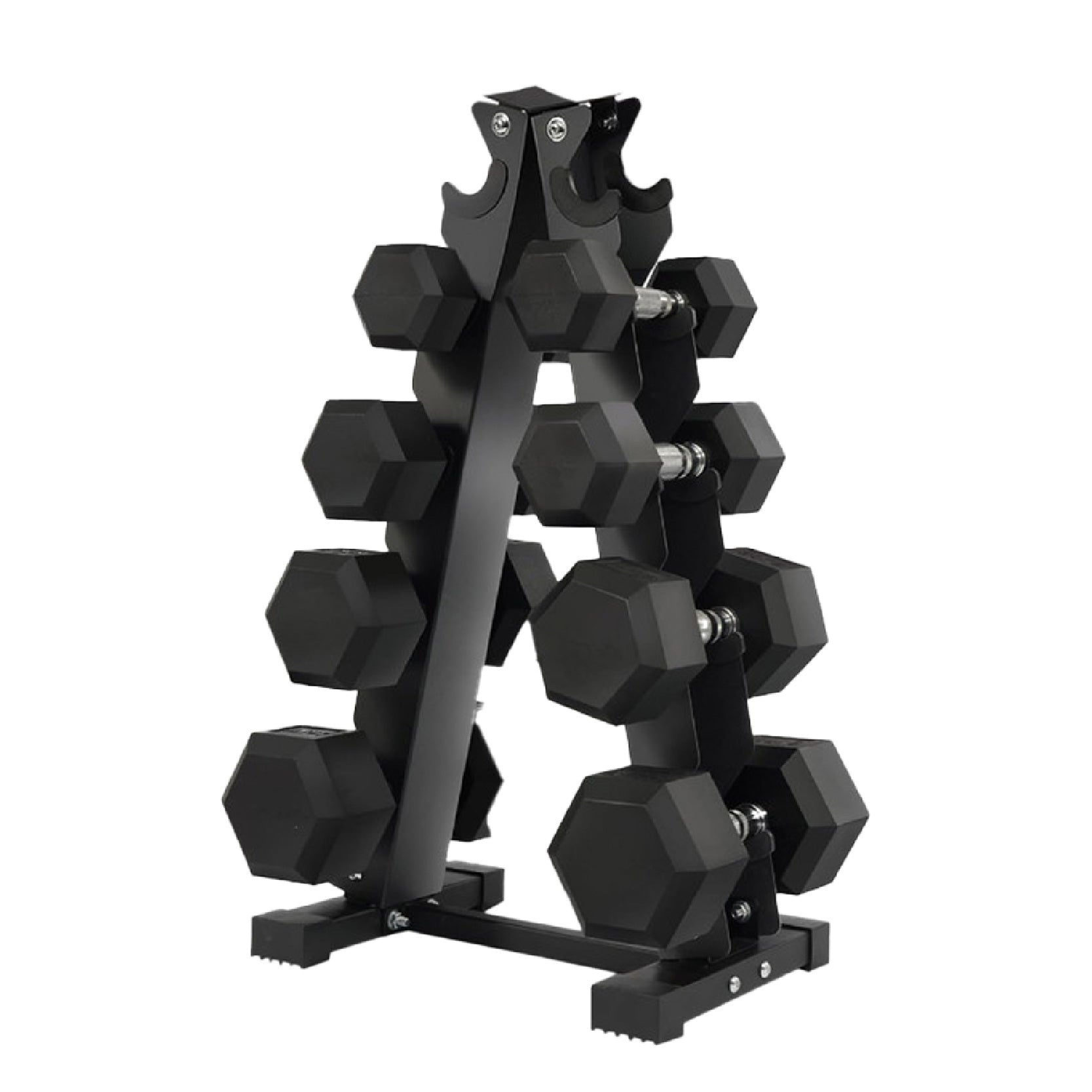Hex Dumbbell Set 4 Pair with A5 Tier Rack