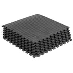 Gym Flooring Mats – Non-Slip EVA Foam Interlocking Tiles Black