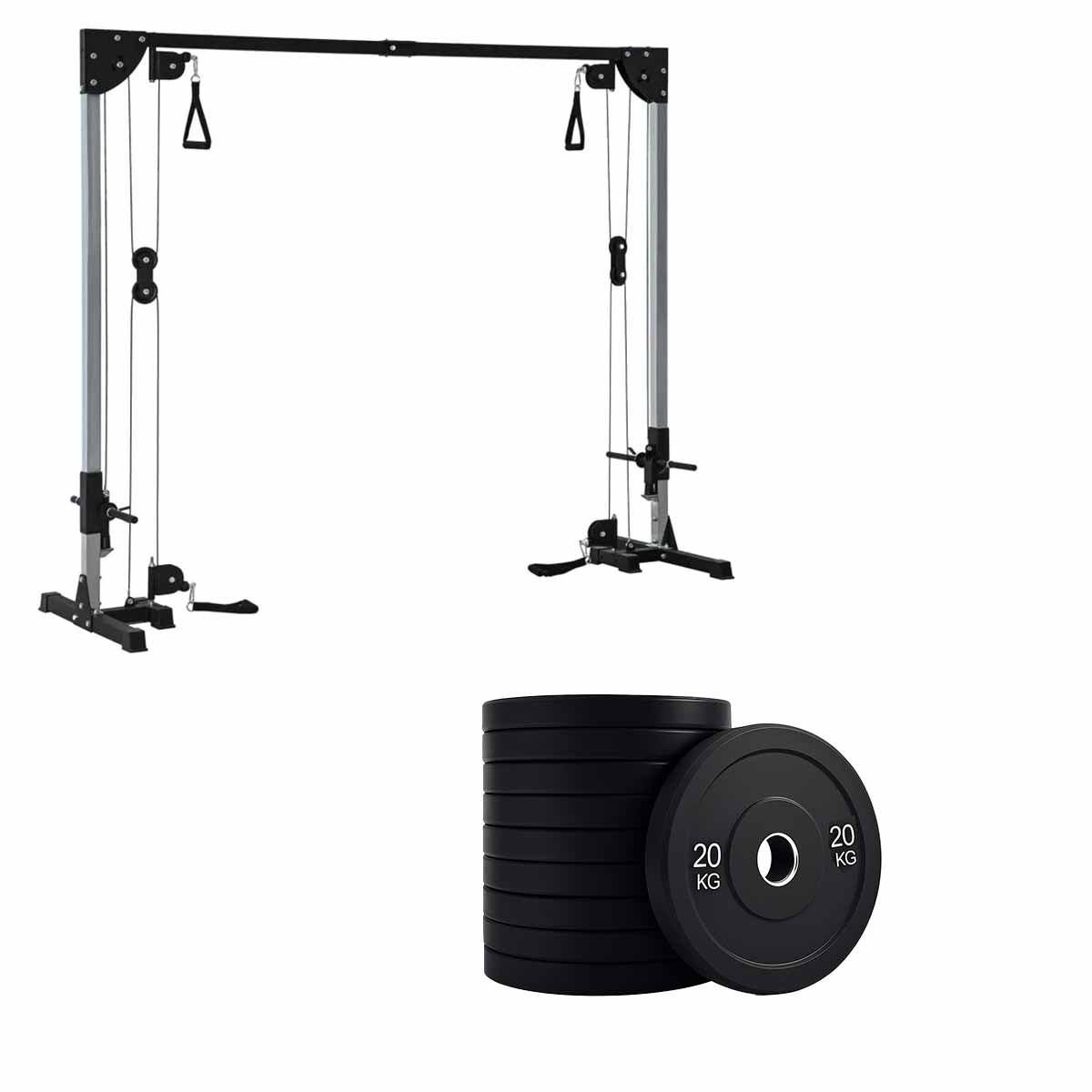 Home Gym Cable Crossover Machine – Adjustable Dual Pulley System