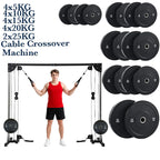 Home Gym Cable Crossover Machine – Adjustable Dual Pulley System