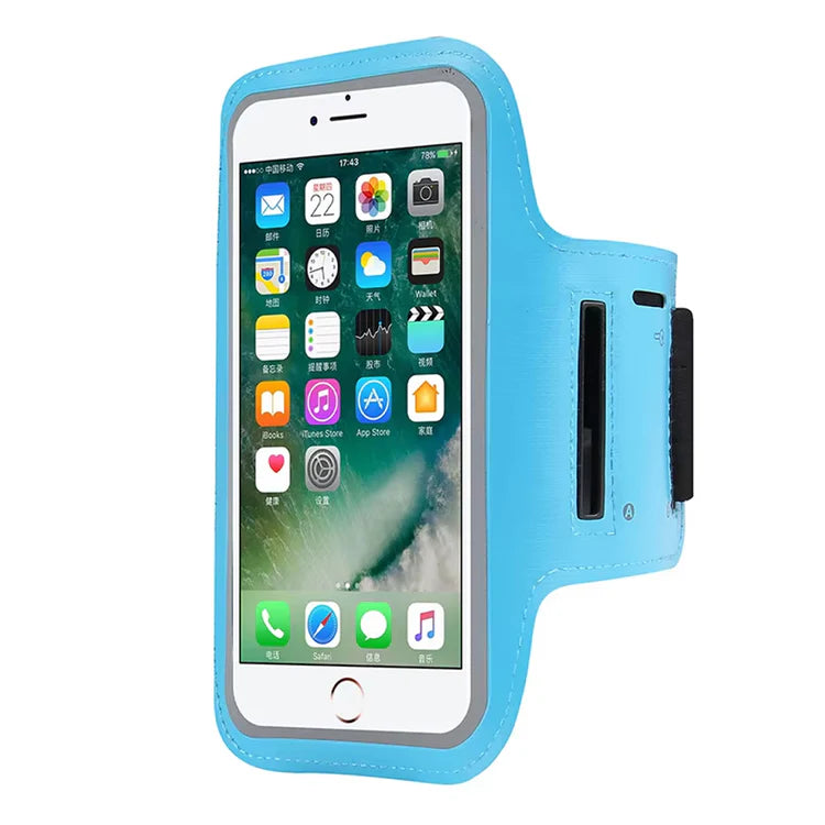 Hands free phone holder arm band for runners